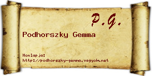 Podhorszky Gemma névjegykártya